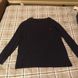 Dark Blue long sleeve Polo  Large